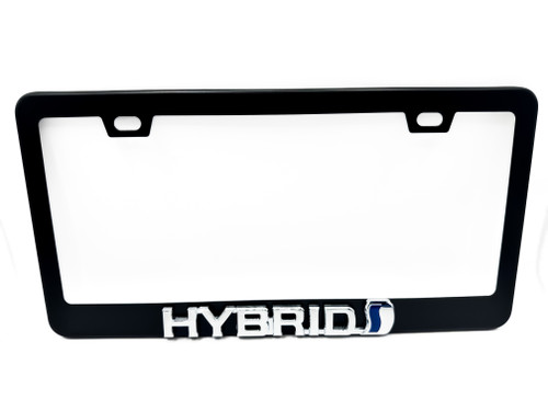 Satin Black HYBRID License Plate Frame Stainless Steel   Satin Black HYBRID License Plate Frame Stainless Steel