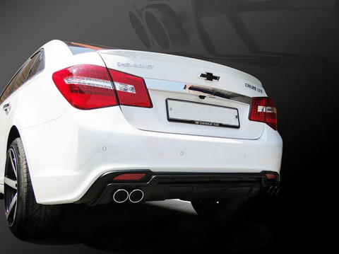 2013 Chevy Cruze Sport Rear Bumper Diffusor w Faux Exhaust Tips