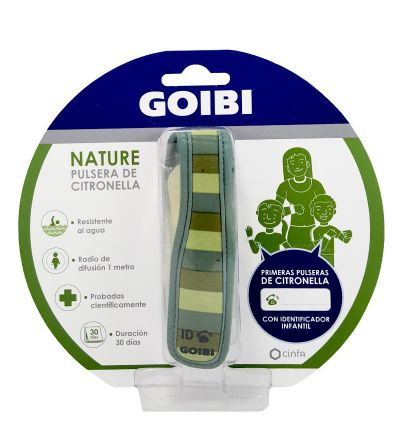Goibi pulsera de citronella nature 1 pulsera rayas caqui