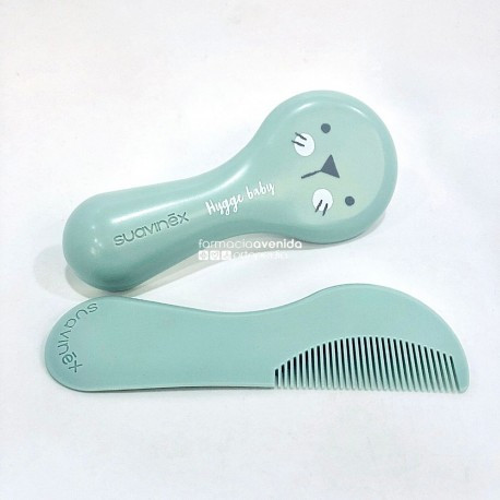 Cepillo y peine infantil soft suavinex azul decorado