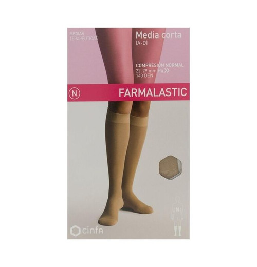 Farmalastic novum elegant media corta canela t2