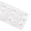 FFR-001 Fabric Flower Patch w/Pearl-White, 6"