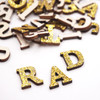 HB-016 Glitter Wooden Alphabet Letters GOLD