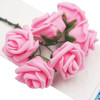 6ct. EVA foam flowers - Pink Rose