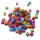 BA-005 Cube Alphabet  Beads