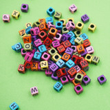 BA-005 Cube Alphabet  Beads