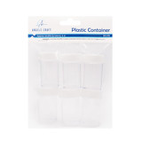 1"x"2" Mini Plastic Container 6ct