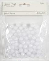 HB-002WH Disco Beads White