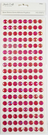 Faceted Cabochon Stone Sticker Fuchsia