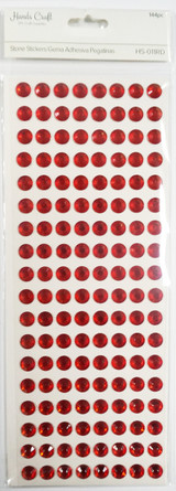 Faceted Stone Sticker Red