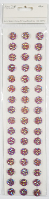 Resin Stone Sticker Fuchsia