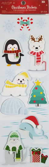 Winter Animal 3D Sticker