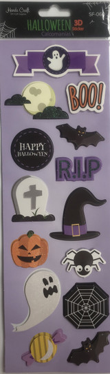 Boo Halloween Sticker 3D