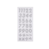 Foam Glitter Number Sticker Metallic