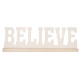 Wood Words  with Base  - "BELIEVE"