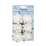 FLR-002 Foam Flower,White, 2.5"