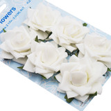 FLR-002 Foam Flower,White, 2.5"