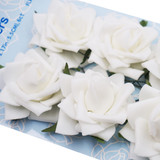 FLR-002 Foam Flower,White, 2.5"