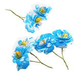 FLR-016 Foam Flower,Lt Blue/White Swirl, 2"