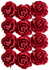 FLR-024 Paper Flower,Maroon, 1.75"