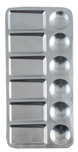 CPL-007  Paint Palette Rectangle Aluminum, 6.5"
