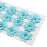 FFR-014 Fabric Flower Patch w/Stone-Mint, 4.5"