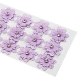 FFR-015 Fabric Flower Patch w/Stone-Purple, 4.5"