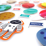 SF-151 3D FANCY STICKER SOLAR PLANET