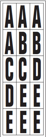 SLA-013 STICKERS- LETTER & NUMBERS