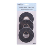 TPE-002BK FOAM GLUE TAPE BLACK 
