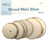 WB-023 WOOD MINI SLICE, 6PC