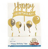 PC-001GD 4 ct. Sign "Happy Birthday"- Gold