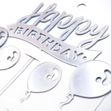 PC-001SL Sign "Happy Birthday"-Silver