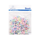 BA-013 Alphabet Beads - Assortment Neon color, 6mm, Approx. 35g