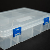 Clear Plastic Container Box with Tray - 8 Compartments