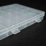 Clear Plastic Container Box- 30 Compartments