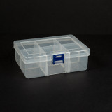 Clear Plastic Container Box- 6 Compartments