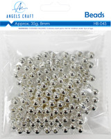 30g. Smooth Round Bead, Silver