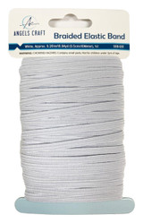 Braided Elastic Band- White