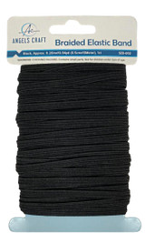 Braided Elastic Band- Black