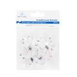 4 ct. Embellishment Butterfly-White, Approx. 2.09x1.57in (5.3x4cm)