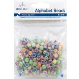 35g. Round Alphabet Beads - Luminous with Assorted Colored Letters