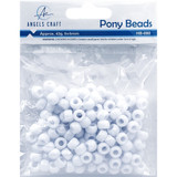 43g. Pony Bead - White