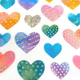 1 Sheet, 31ct. Heart Foil Stickers