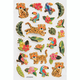1 Sheet,  23ct Embossed Foil Sticker- Exotic Tropical Theme