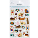 1 Sheet,  27ct. Puffy Sticker - Furry Friends Theme