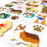1 Sheet,  27ct. Puffy Sticker - Furry Friends Theme