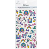 1 Sheet, 41ct. Laser Stickers with Golden Outline- Fairytale Theme