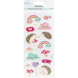 1 Sheet, 16ct. Puffy Sticker - Hedgehog Theme