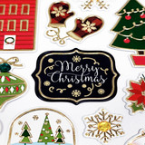 1 Sheet, 25ct. Christmas Theme Pop Up Stickers with Rhinestone Accents